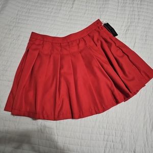 Red skater skirt